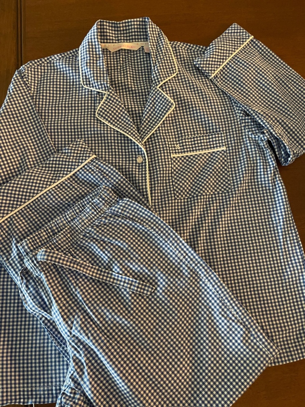 Victoria's Secret Pajama Set Gingham Check - Picture 8 of 8